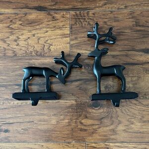 Black Reindeer Sticking Holders
